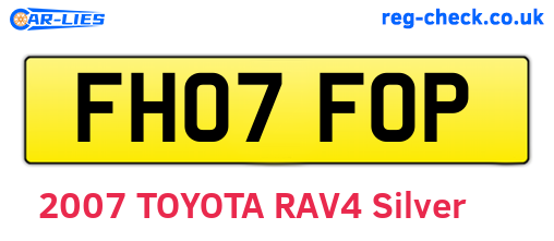 FH07FOP are the vehicle registration plates.