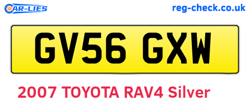 GV56GXW are the vehicle registration plates.
