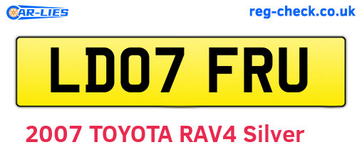 LD07FRU are the vehicle registration plates.