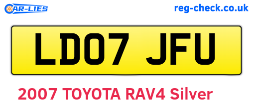 LD07JFU are the vehicle registration plates.