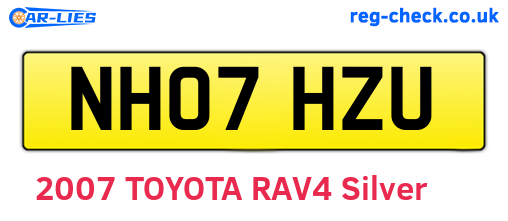NH07HZU are the vehicle registration plates.