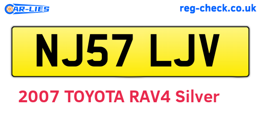 NJ57LJV are the vehicle registration plates.