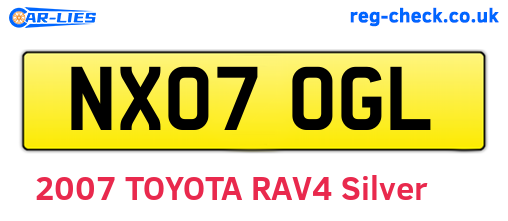 NX07OGL are the vehicle registration plates.