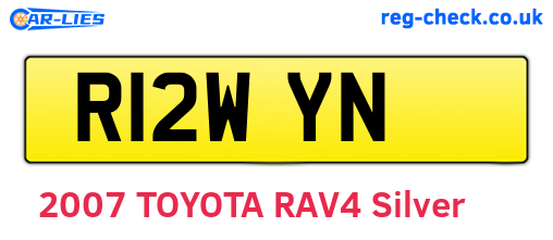 R12WYN are the vehicle registration plates.