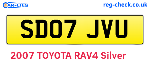 SD07JVU are the vehicle registration plates.