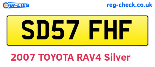 SD57FHF are the vehicle registration plates.