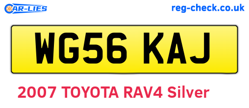 WG56KAJ are the vehicle registration plates.