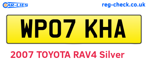 WP07KHA are the vehicle registration plates.