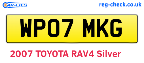 WP07MKG are the vehicle registration plates.