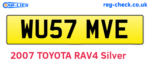 WU57MVE are the vehicle registration plates.