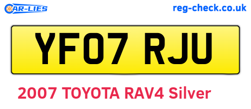 YF07RJU are the vehicle registration plates.