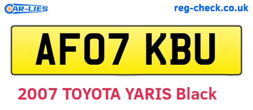 AF07KBU are the vehicle registration plates.