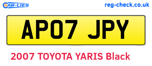 AP07JPY are the vehicle registration plates.