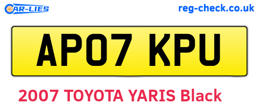 AP07KPU are the vehicle registration plates.