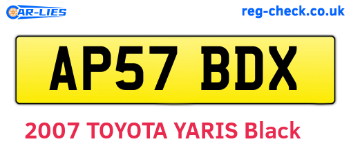 AP57BDX are the vehicle registration plates.
