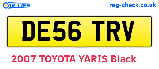 DE56TRV are the vehicle registration plates.