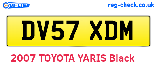DV57XDM are the vehicle registration plates.