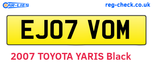 EJ07VOM are the vehicle registration plates.