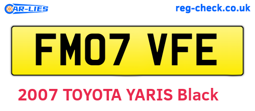 FM07VFE are the vehicle registration plates.