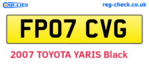 FP07CVG are the vehicle registration plates.