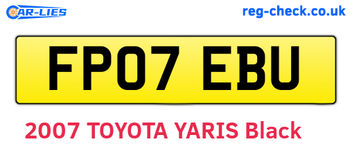 FP07EBU are the vehicle registration plates.