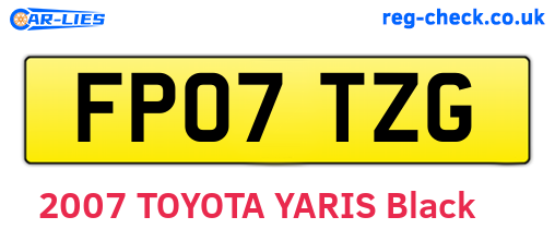 FP07TZG are the vehicle registration plates.
