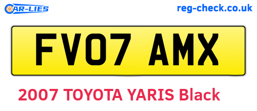FV07AMX are the vehicle registration plates.