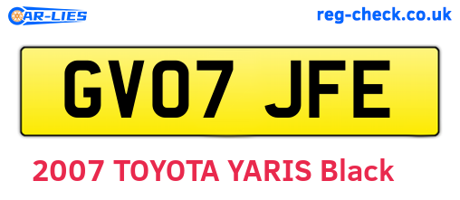 GV07JFE are the vehicle registration plates.