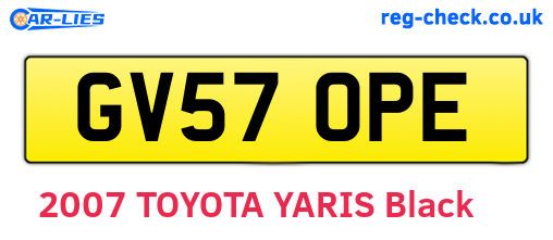 GV57OPE are the vehicle registration plates.