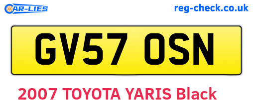 GV57OSN are the vehicle registration plates.