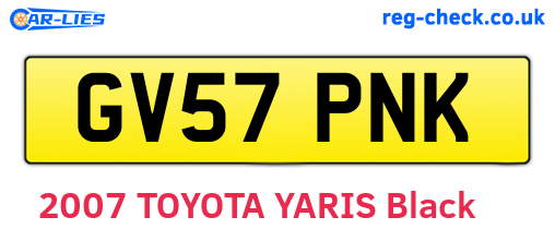 GV57PNK are the vehicle registration plates.