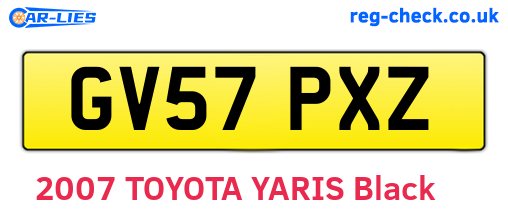 GV57PXZ are the vehicle registration plates.