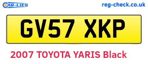 GV57XKP are the vehicle registration plates.