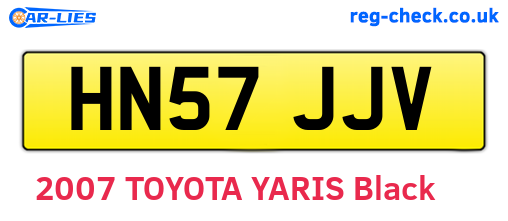 HN57JJV are the vehicle registration plates.