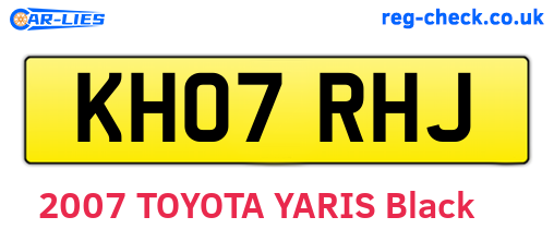 KH07RHJ are the vehicle registration plates.