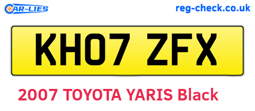 KH07ZFX are the vehicle registration plates.
