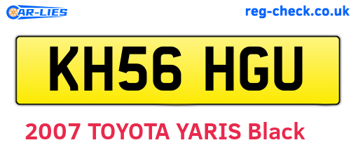 KH56HGU are the vehicle registration plates.