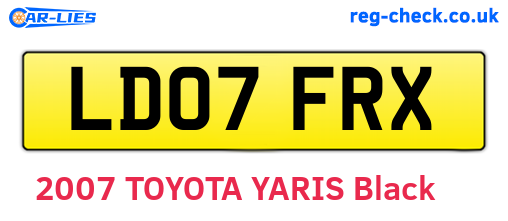 LD07FRX are the vehicle registration plates.