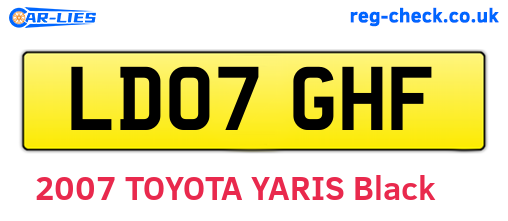 LD07GHF are the vehicle registration plates.