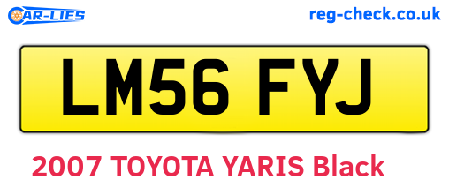 LM56FYJ are the vehicle registration plates.