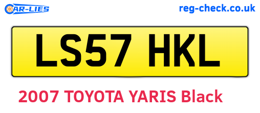 LS57HKL are the vehicle registration plates.