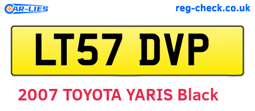 LT57DVP are the vehicle registration plates.