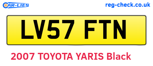LV57FTN are the vehicle registration plates.