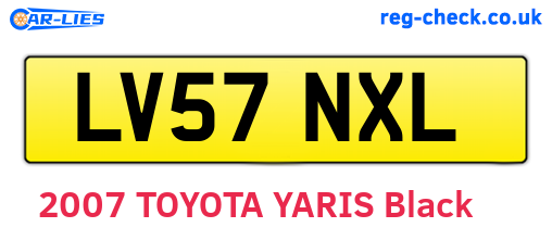 LV57NXL are the vehicle registration plates.