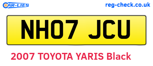 NH07JCU are the vehicle registration plates.