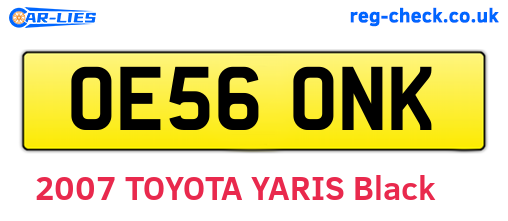 OE56ONK are the vehicle registration plates.