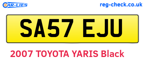 SA57EJU are the vehicle registration plates.