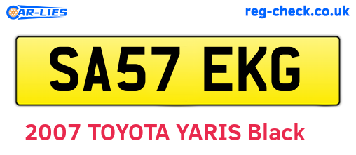 SA57EKG are the vehicle registration plates.