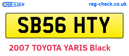 SB56HTY are the vehicle registration plates.