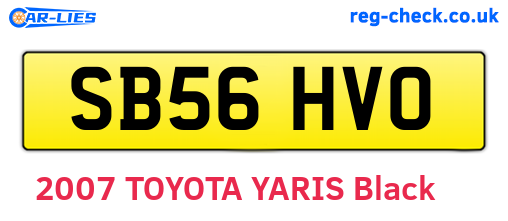 SB56HVO are the vehicle registration plates.
